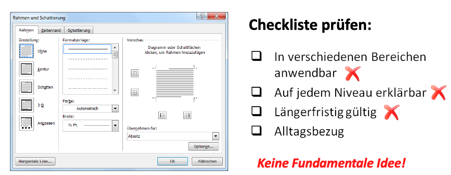 Rahmen und Schattierungen