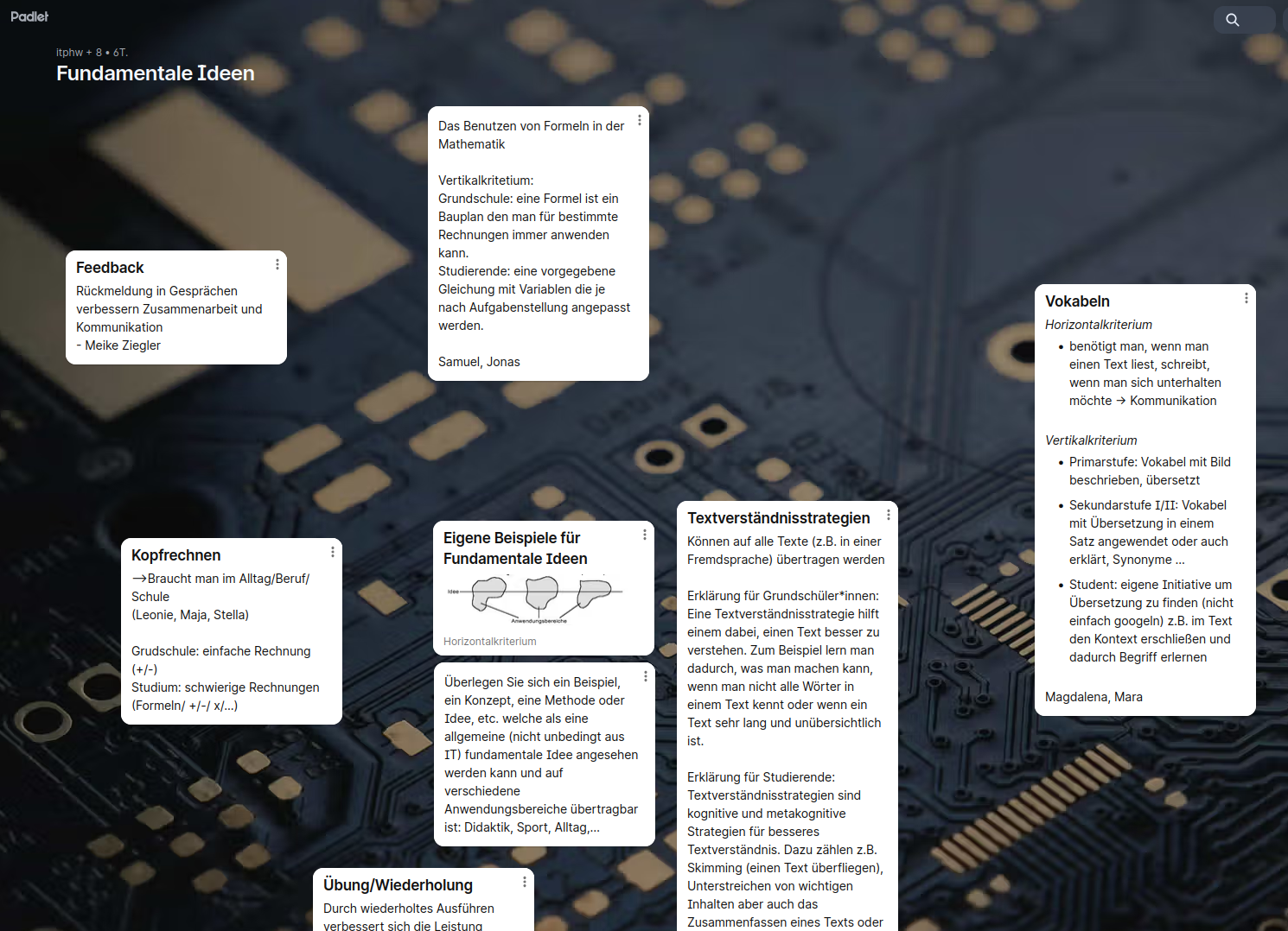 Padlet Vorschau